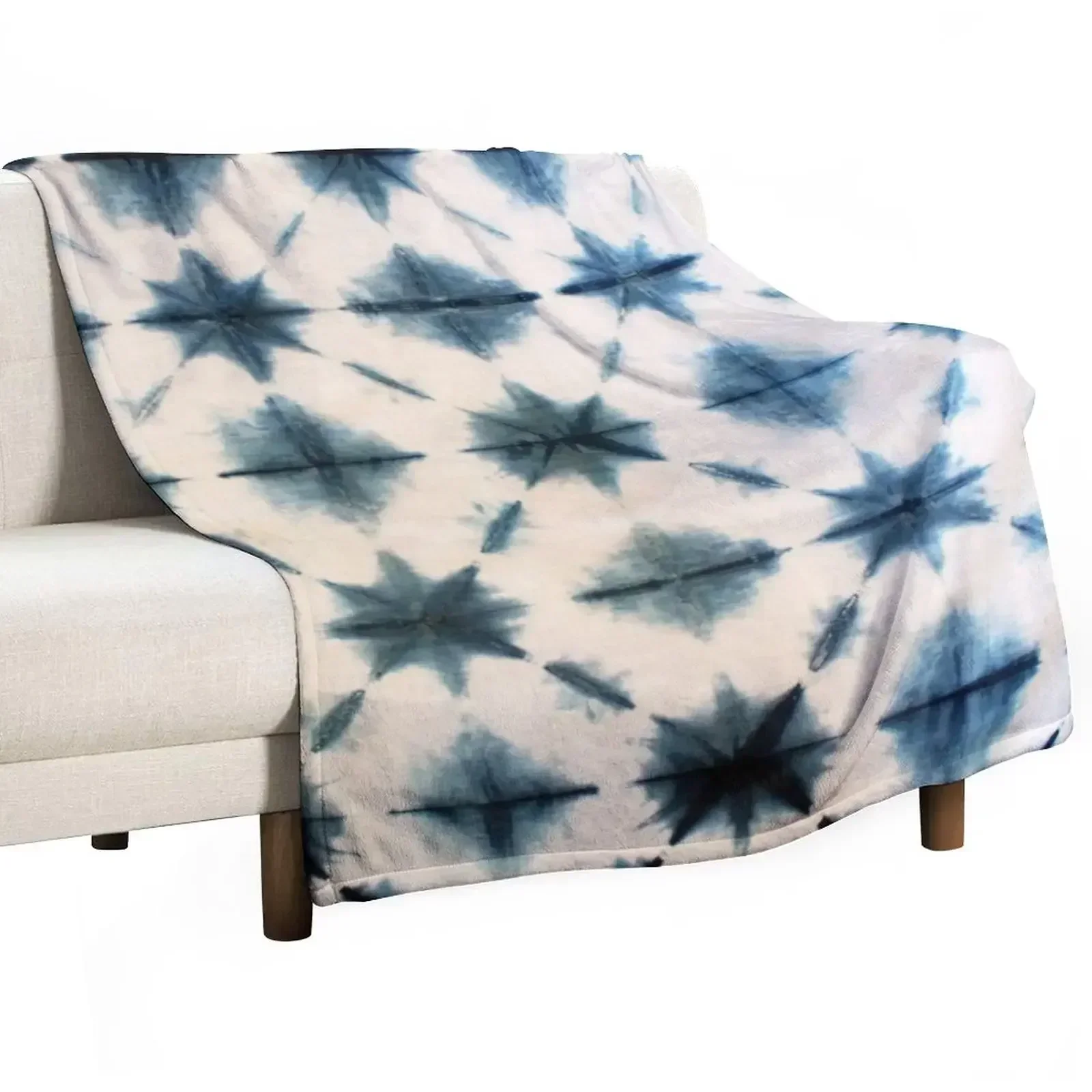 Shibori Tie Dye, Indigo Throw  - огляд і ціна Shibori Tie Dye