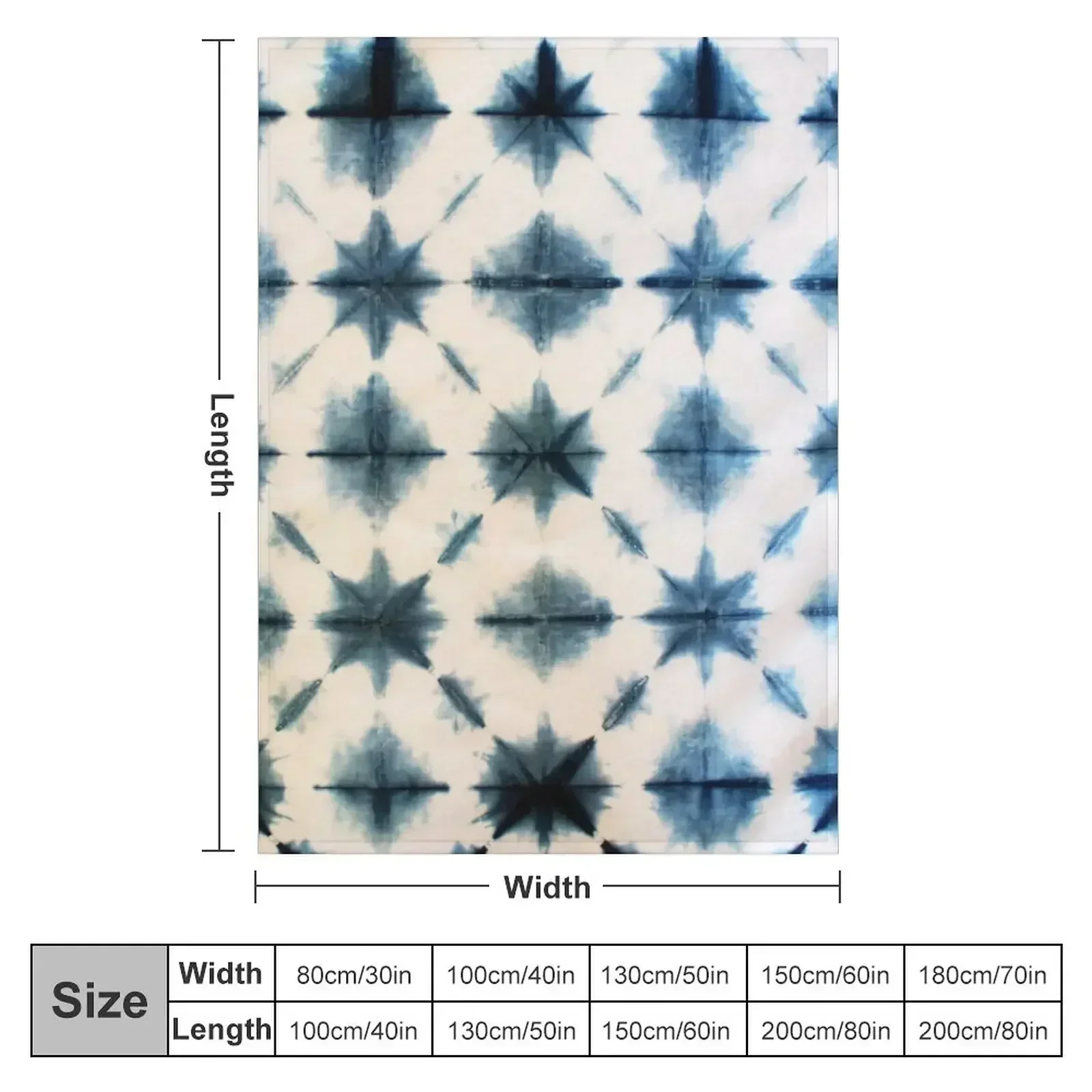 Shibori Tie Dye, Indigo Throw  - огляд і ціна Shibori Tie Dye