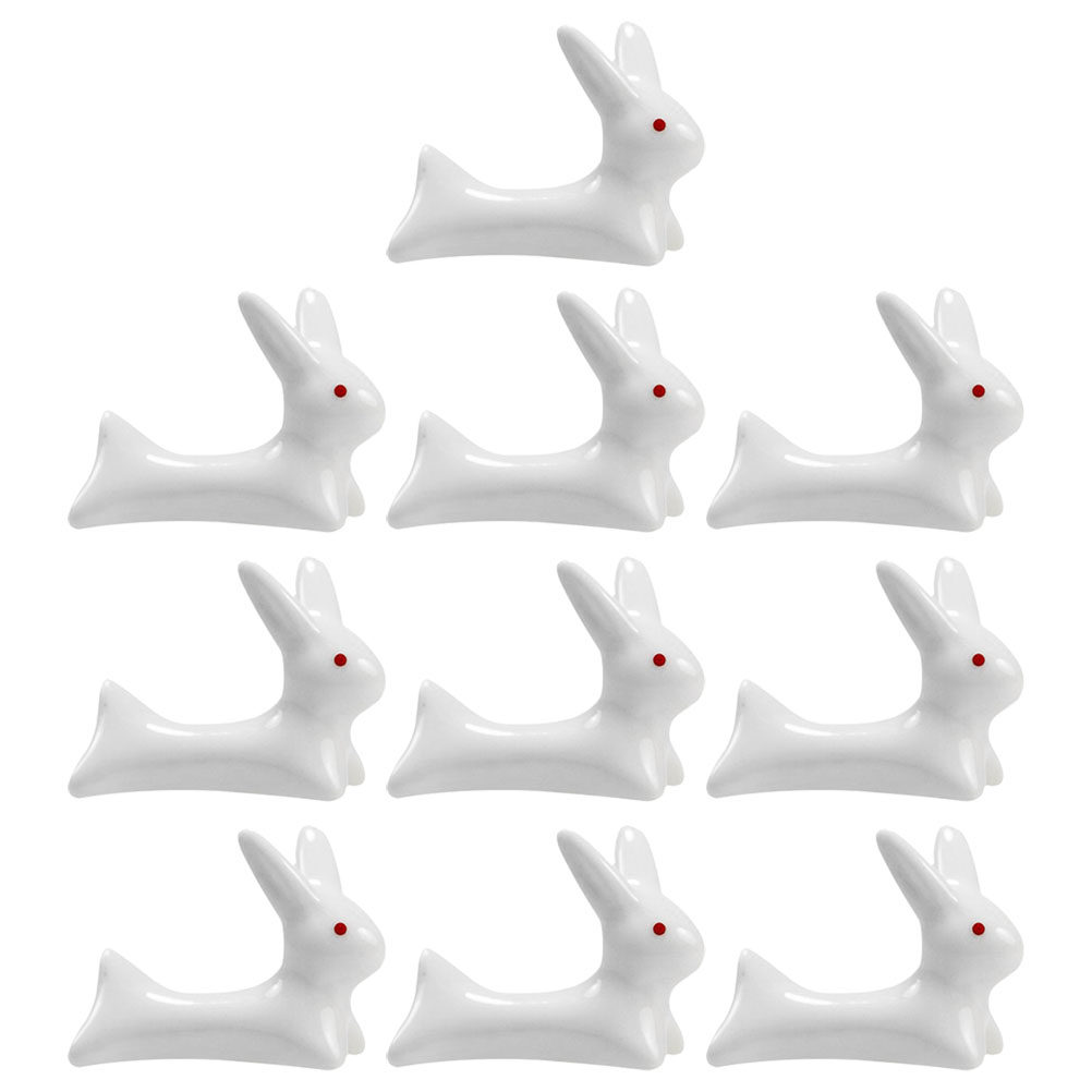 10Pcs Cartoon Rabbit Ceramic C - огляд і ціна Chopstick Rest Ceramic