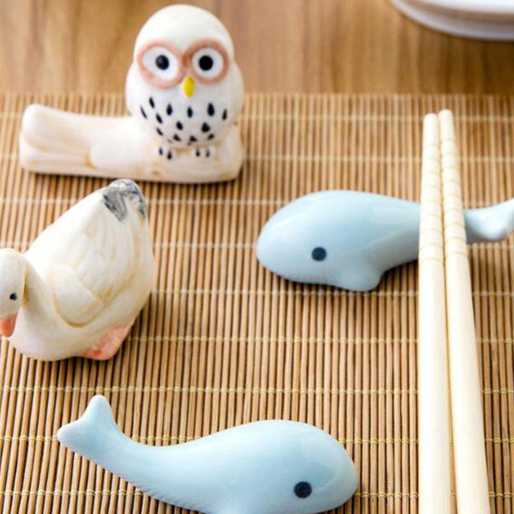 3Pcs Lovely Ceramic Owl Chopst - огляд і ціна Chopstick Rest Ceramic