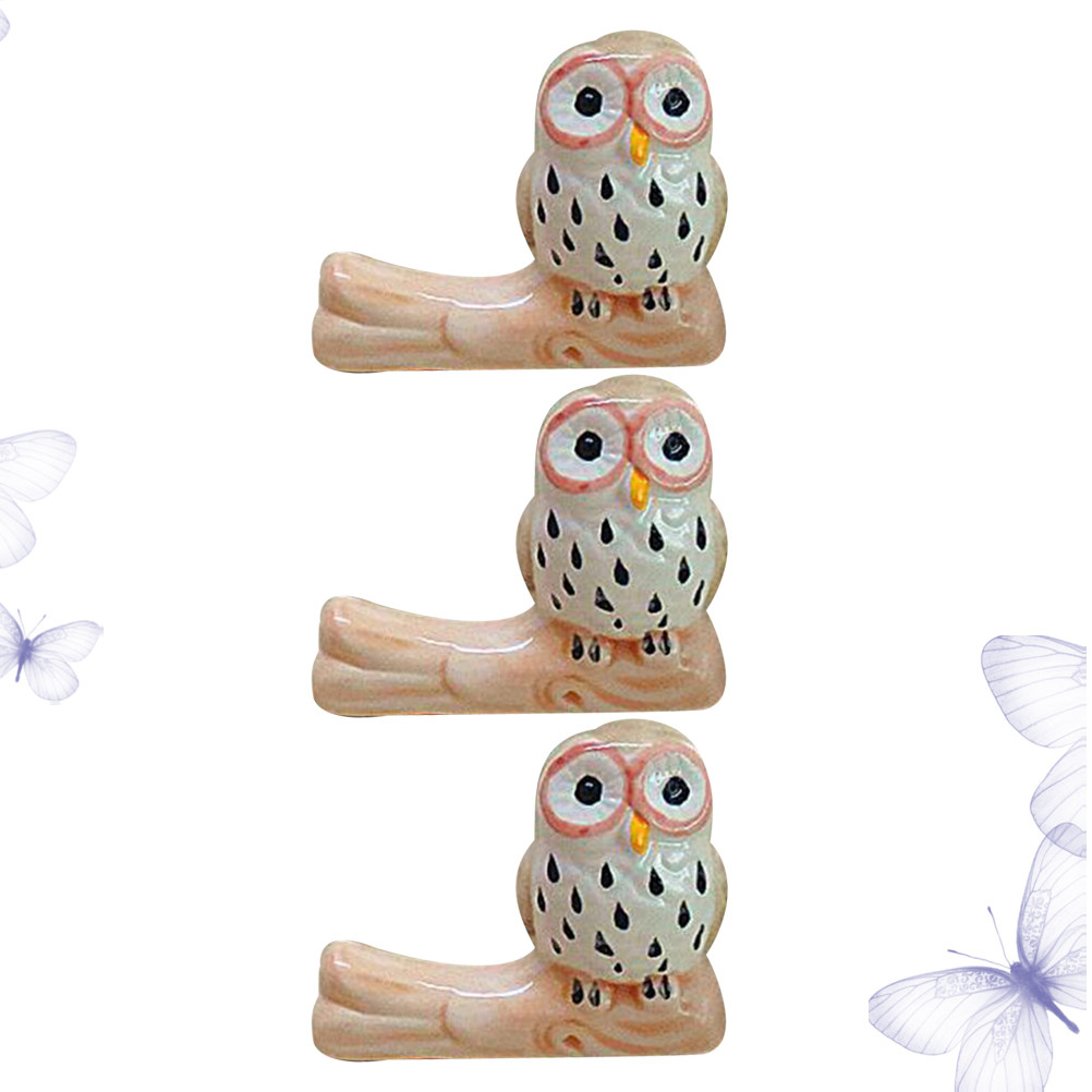 3Pcs Lovely Ceramic Owl Chopst - огляд і ціна Chopstick Rest Ceramic