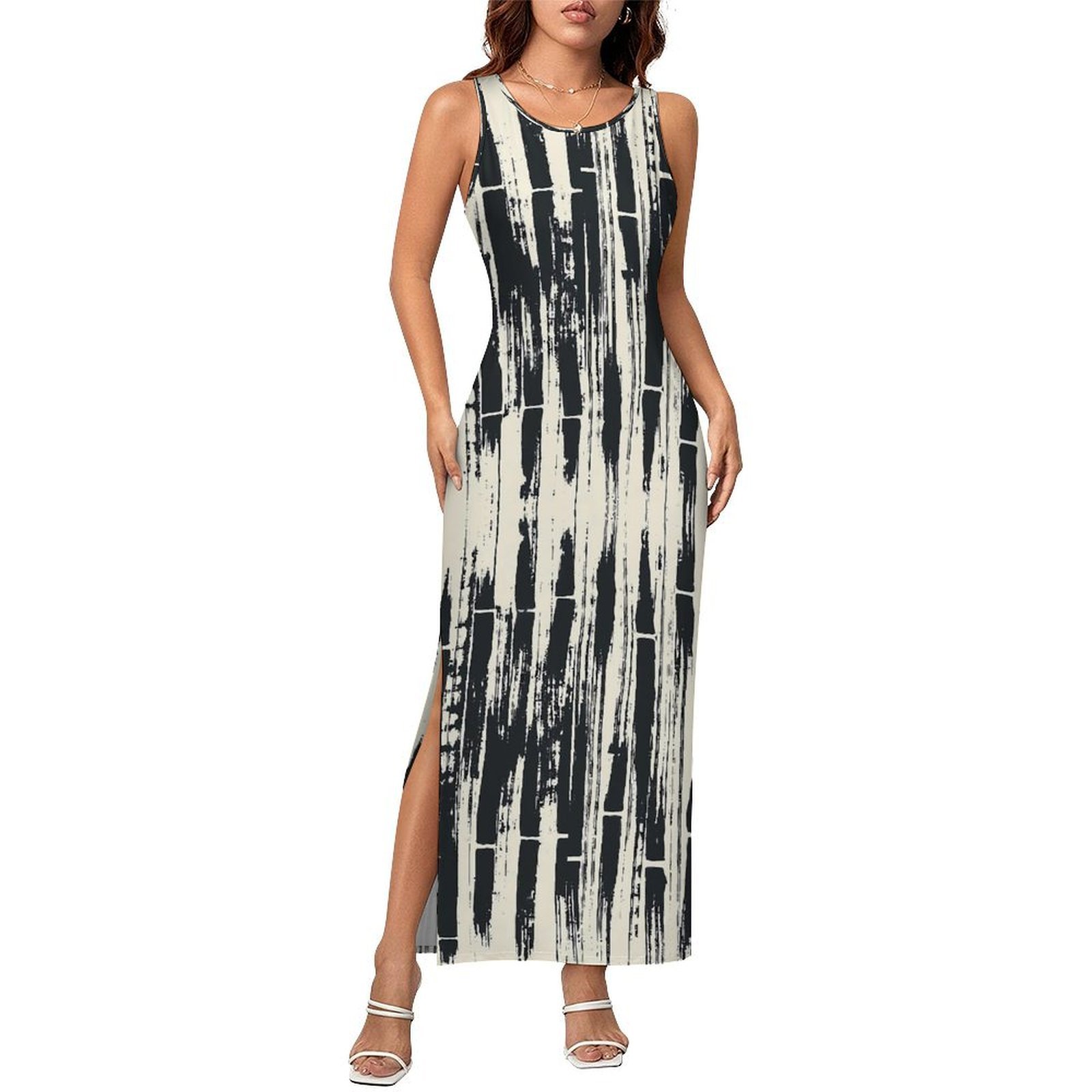 Black Tie Dye Dress Sleeveless - огляд і ціна Shibori Tie Dye