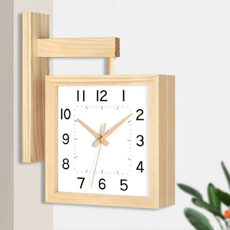 Wooden Double Sided Wall Clock - огляд і ціна Japanese Lifestyle In Japanese