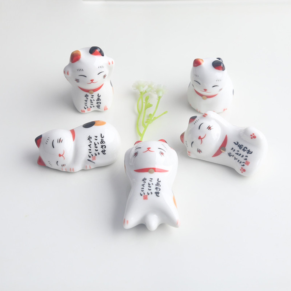 6Pcs Cute Ceramic Cat Chopstic - огляд і ціна Chopstick Rest Ceramic